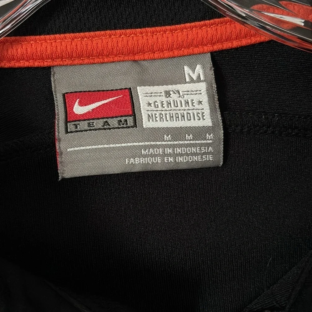Men’s Nike MLB Baltimore Orioles Polo Shirt, Black/Orange, Medium